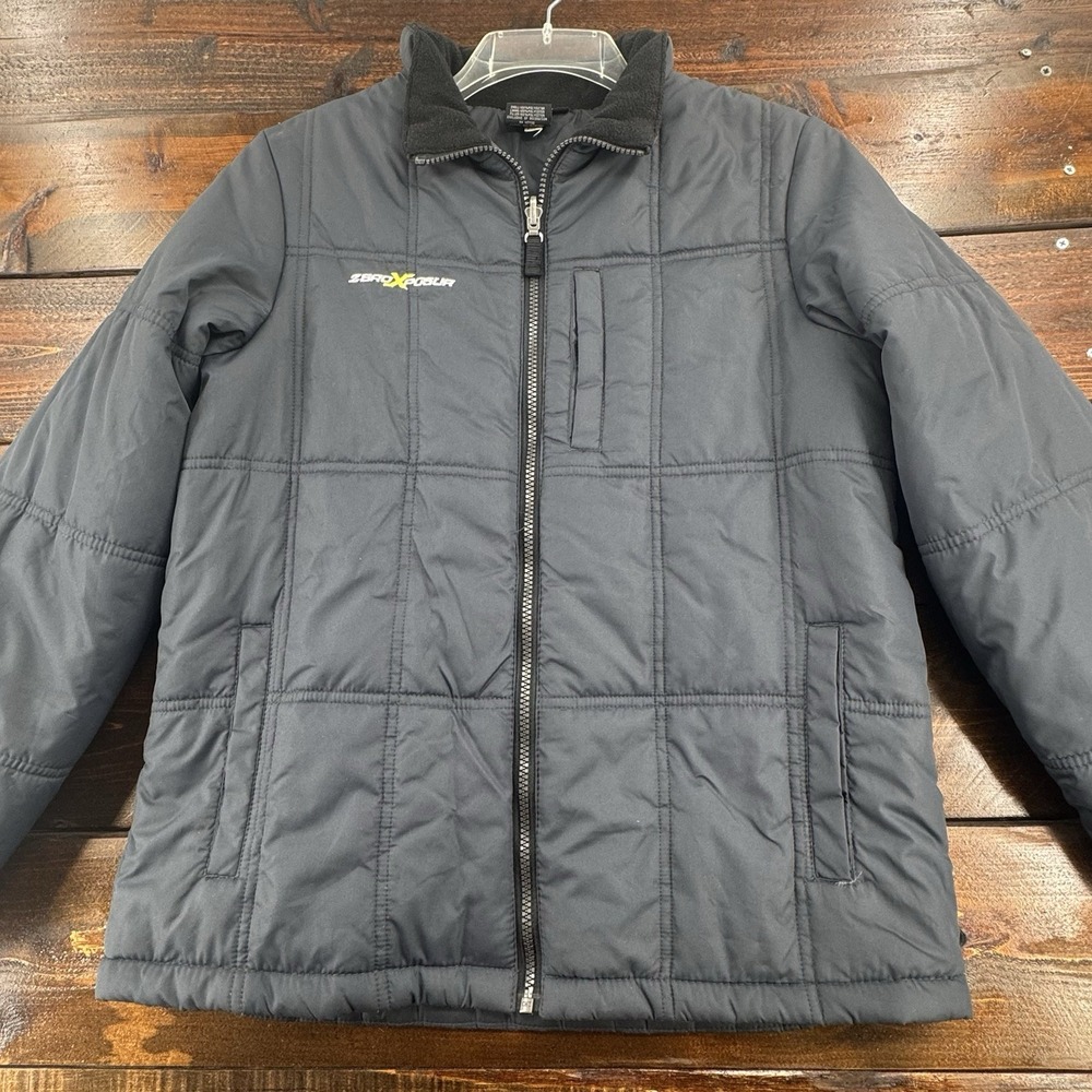 Zeroxposur Charcoal Jacket Youth Size XL 18-20 Front Zip Pockets Polyester